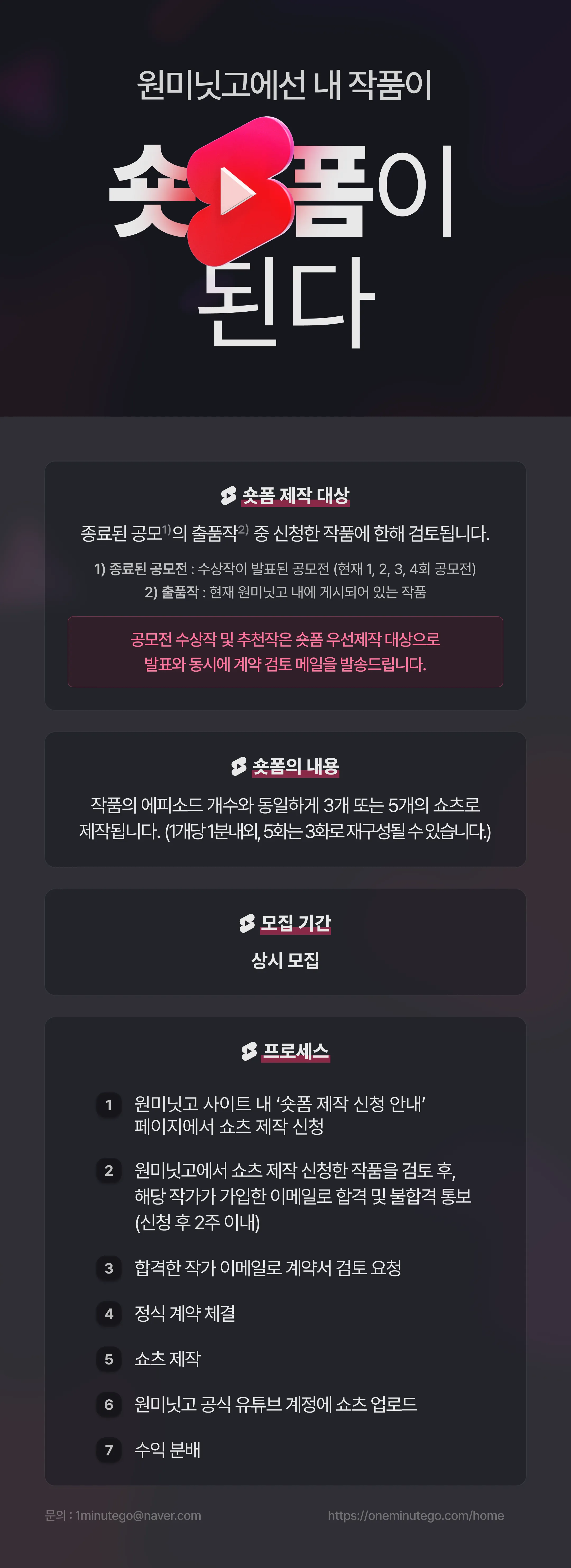 숏폼 제작 신청 안내